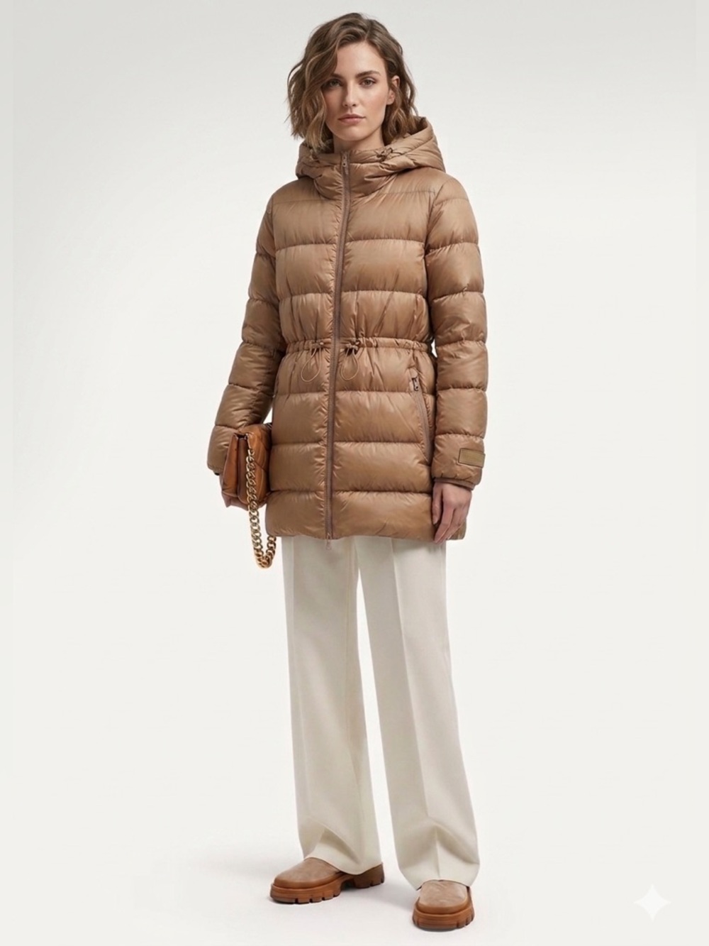 Burberry women’s puffer with hood New M